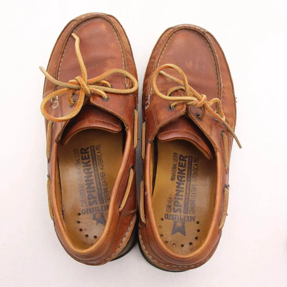 Mephisto Spinnaker Men’s Size 9 Boat Shoes Moccasin Loafer Shoes Brown Tan